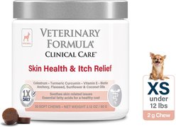 Veterinary Formula Clinical Care Skin Health & Itch Relief X-Small Dog Supplement, 30 count
