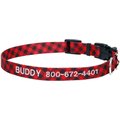 Frisco Buffalo Check Personalized Dog Collar, Medium: 14 to 20-in neck, 3/4-in wide