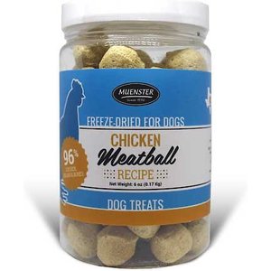 Muenster Chicken Meatball Recipe Grain-Free Freeze-Dried Dog Treats, 6-oz jar