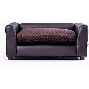 Keet Fluffly Deluxe Sofa Dog Bed with Removable Cover, Chocolate, Medium