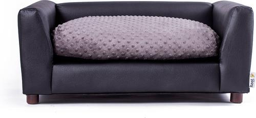 Show full view: Keet Fluffly Deluxe Sofa Dog Bed with Removable Cover, Charcoal, Medium slide 5 of 11
