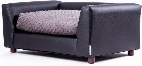 Show full view: Keet Fluffly Deluxe Sofa Dog Bed with Removable Cover, Charcoal, Medium slide 6 of 11