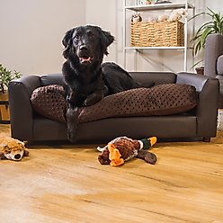 Keet Fluffly Deluxe Sofa Dog Bed with Removable Cover, Chocolate, Large slide 2 of 9