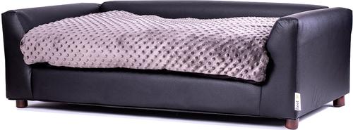 Show full view: Keet Fluffly Deluxe Sofa Dog Bed with Removable Cover, Charcoal, Large slide 5 of 10