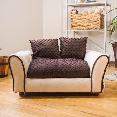 Show full view: Keet Westerhill Sofa Cat & Dog Bed with Removable Cover, Khaki, Medium slide 2 of 10