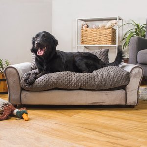 Keet Westerhill Sofa Cat & Dog Bed with Removable Cover, Charcoal, Large