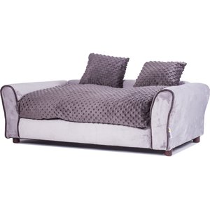 Keet Westerhill Sofa Cat & Dog Bed with Removable Cover, Charcoal, Large