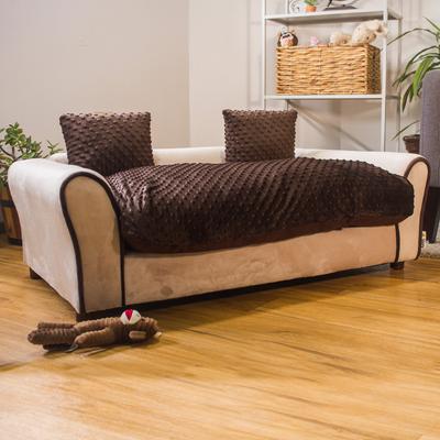 Show full view: Keet Westerhill Sofa Cat & Dog Bed with Removable Cover, Khaki, Large slide 3 of 10