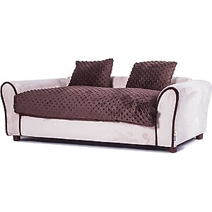 Keet Westerhill Sofa Cat & Dog Bed with Removable Cover, Khaki, Large