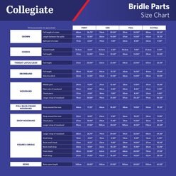 Collegiate Comfitec Training Horse Bridle, Black, Cob slide 2 of 2