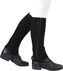 Dublin Easy-Care Adults Half Chaps II, Black, X-Small slide 1 of 2