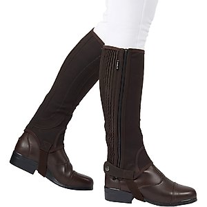 Dublin Easy-Care Adults Half Chaps II, Brown, Small Tall