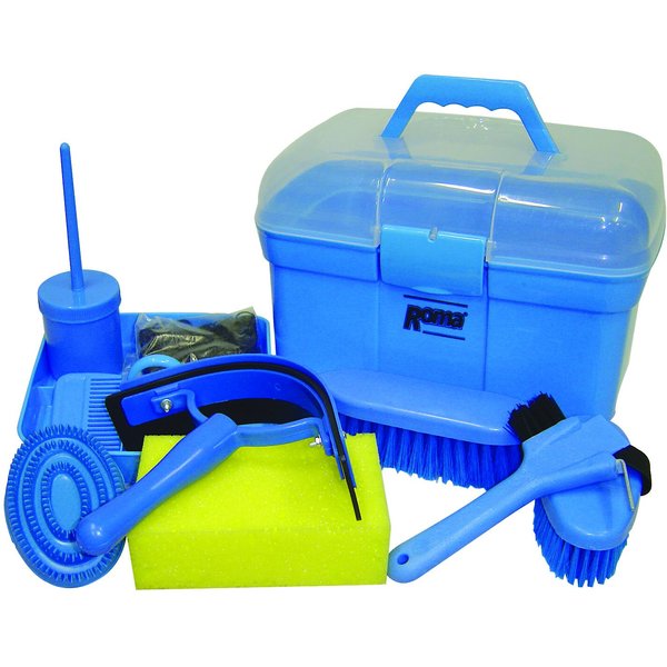 ROMA Ultimate Horse Grooming Kit, Blue