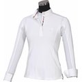 Equine Couture Ladies Cara Show Shirt, White, Small