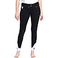 Equine Couture Ladies Fiona Silicone Knee Patch Breeches, Black, 28