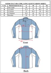 Equine Couture Children's Cara Long Sleeve Show Shirt, KL Baby Blue, Medium slide 2 of 3