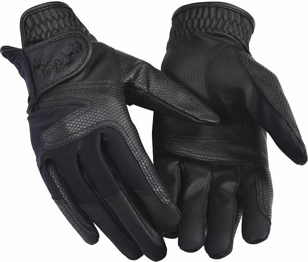 Equine Couture Ladies Stretch Show Riding Gloves, Black, Large slide 1 of 2
