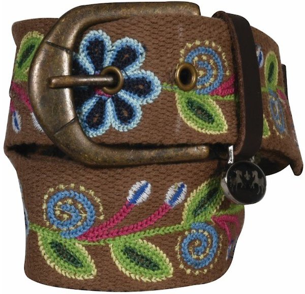 Equine Couture Lilly Cotton Belt, Brown, Large slide 1 of 2