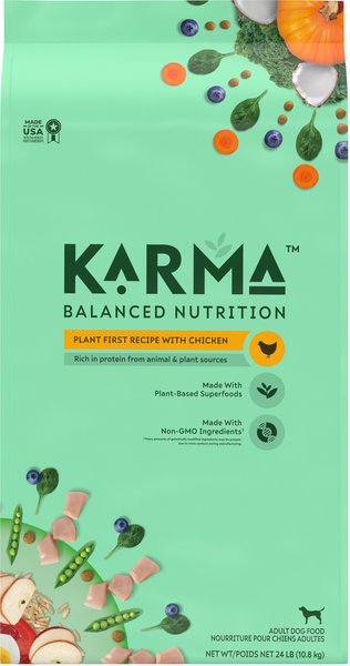 Karma Balanced Nutrition Plant First Recipe with Chicken Adult Dry Dog Food, 24-lb bag slide 1 of 9