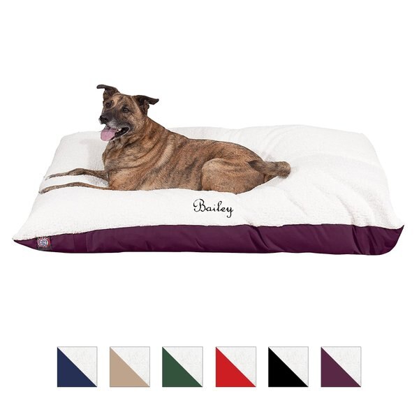 Majestic Pet Sherpa Personalized Pillow Dog Bed with Removable Cover