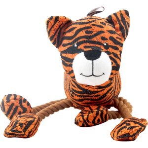 Charming Pet Dangle Dudes Tiger Squeaky Dog Toy