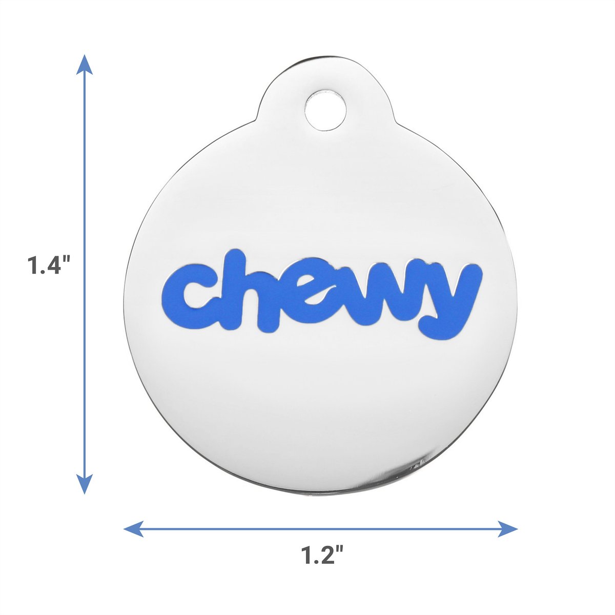Frisco Chewy Stainless Steel Personalized Dog & Cat ID Tag with Enamel Infill
