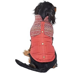 Wagatude Red Plaid Yoke Dog Bomber Jacket, Large