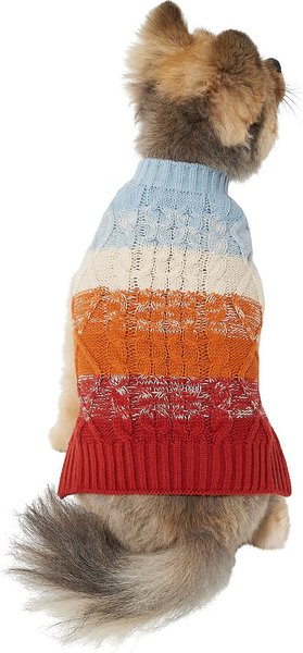 Wagatude Marl Stripe Dog Cable Sweater, X-Large slide 1 of 3
