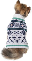 Wagatude Snowflake Fair Isle Dog Sweater, X-Small