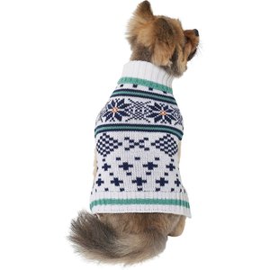 Wagatude Snowflake Fair Isle Dog Sweater, X-Small