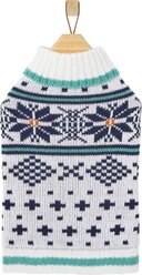 Wagatude Snowflake Fair Isle Dog Sweater, X-Small slide 2 of 3
