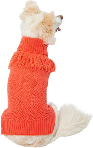 Wagatude Diamond Knit Fringe Dog Sweater, Large slide 1 of 1