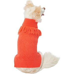 Wagatude Diamond Knit Fringe Dog Sweater, Large