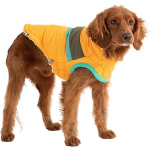 GF Pet Alpine Puffer Dog Coat, Yellow, XX-Small