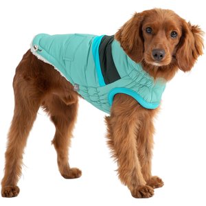 GF Pet Alpine Puffer Dog Coat, Light Aqua, Small