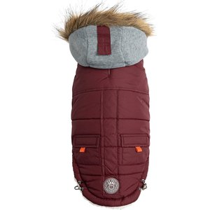 GF Pet Winter Sailor Dog Parka, Burgundy, X-Small