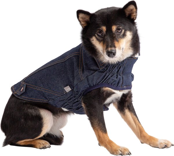 GF Pet Denim Dog Jacket, Blue Denim, Small slide 1 of 6