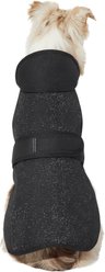 PetRageous Designs Kodiak Reflective Dog Coat, Black, Small