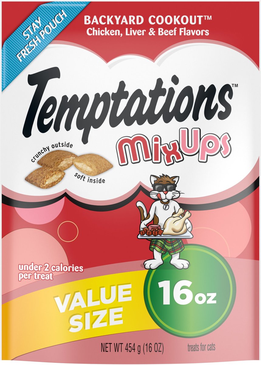 Temptations MixUps Backyard Cookout Flavor Soft & Crunchy Cat Treats