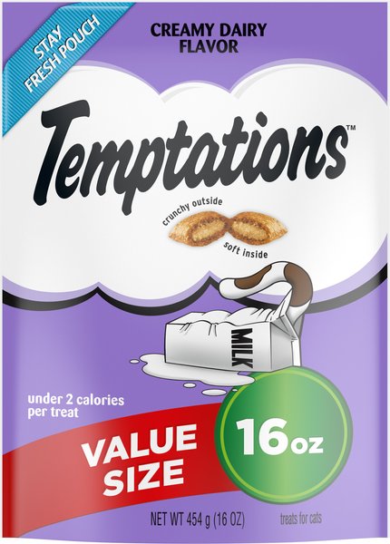Temptations Classic Creamy Dairy Flavor Soft & Crunchy Cat Treats, 16-oz bag slide 1 of 9