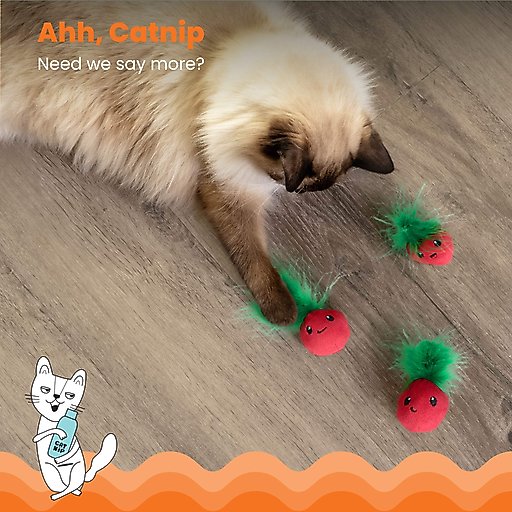 Catstages Straw-Babies Catnip Dental Cat Toy, 3 count