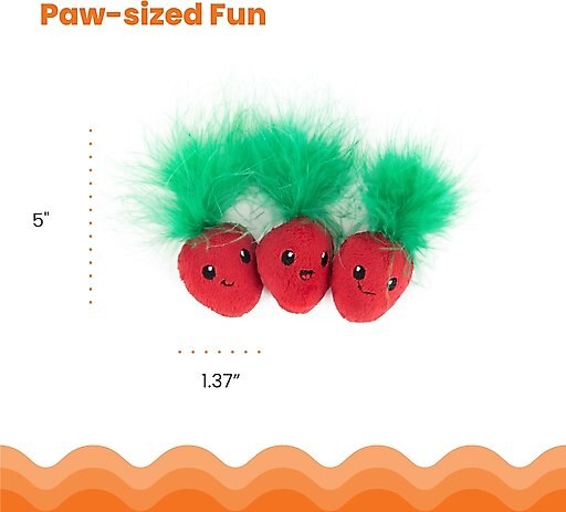 Catstages Straw-Babies Catnip Dental Cat Toy, 3 count