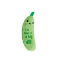 Petstages Crunchy Pickle Kicker Plush Cat Toy with Catnip