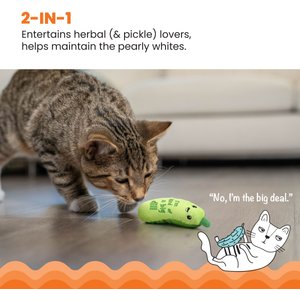 Catstages Crunchy Pickle Kicker Plush Cat Toy with Catnip