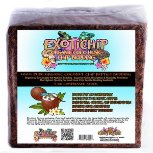 Exoticare Exotichip Coco Husk Chip Reptile Bedding, 11-lb bag