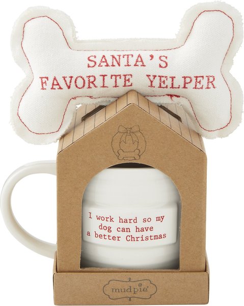 Mud Pie Santa's Favorite Yelper Christmas Mug & Dog Toy Set slide 1 of 1