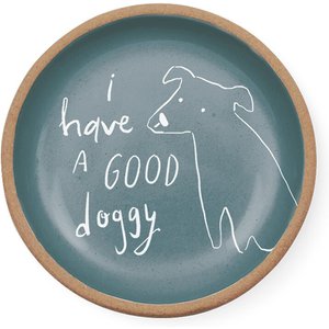 Fringe Studio "Good Doggy" Round Stoneware Tray