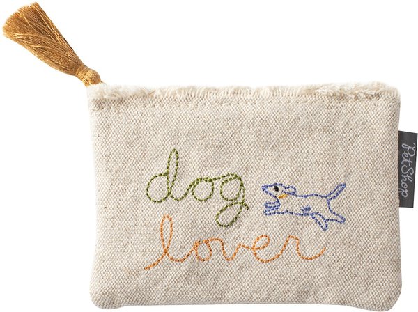 Fringe Studio Stitched "Dog Lover" Canvas Pouch slide 1 of 2