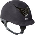IRH IR4G Black Amara Suede & Gloss Black Vent Riding Helmet, Small