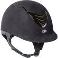 IRH IR4G Black Amara Suede & Gloss Black Vent Riding Helmet, Medium